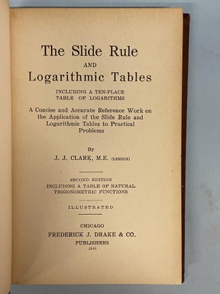 The Slide Rule and Logarithmic Tables