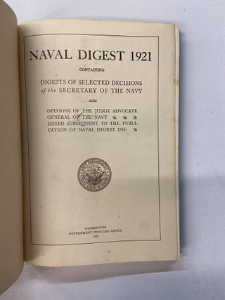 Item #66915 Naval Digest 1921