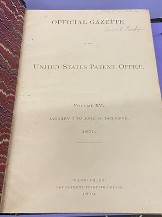 Official Gazette of the United States Patent Office (Volume XV)