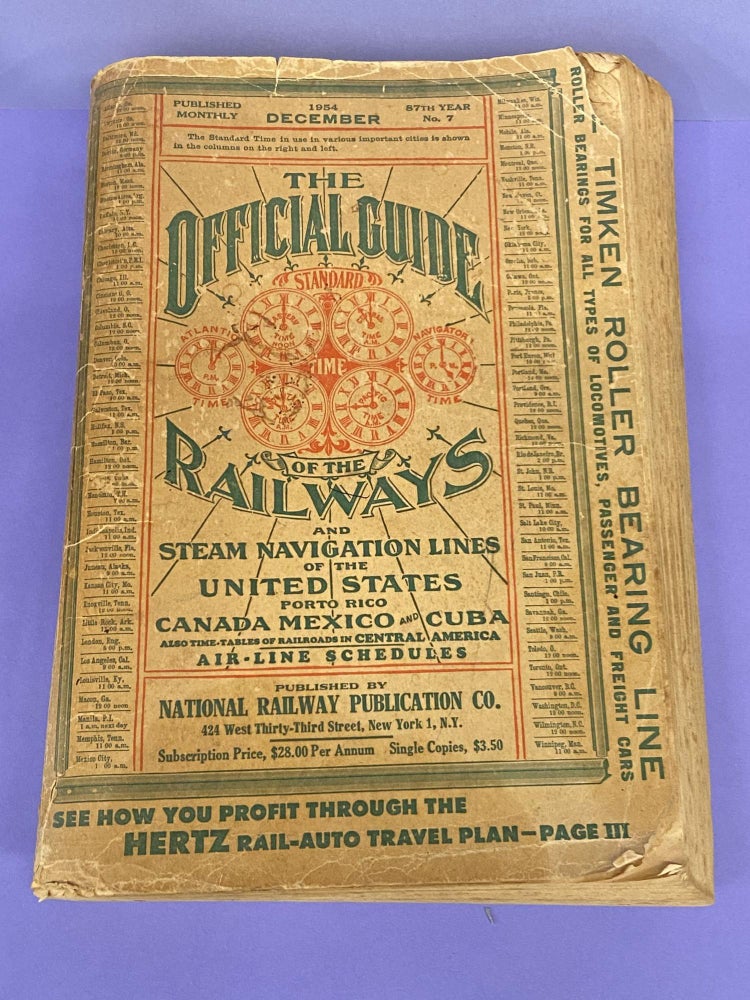 Item #67612 The Official Guide of the Railways and Steam Navigation Lines of the United States (December, 1954)
