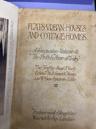 Item #67777 Flats, Urban Houses and Cottage Homes: A Companion Volume to "The British Home of...