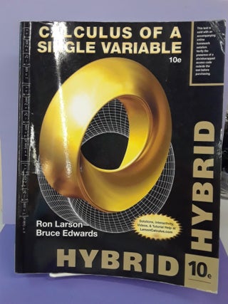 Item #67867 Calculus of a Single Variable. Ron Larson, Bruce Edwards