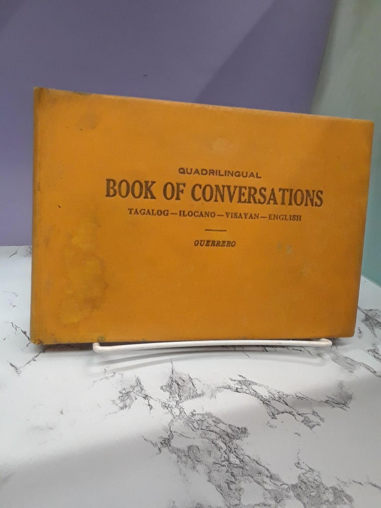 Item #68016 Quadrilingual Book of Conversations. Angel V. Guerrero.