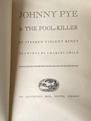 Item #70078 Johnny Pye and the Fool Killer. Stephen Vincent Benet