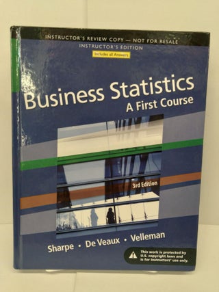 Item #71371 Business Statistics: A First Course. Norman Sharpe