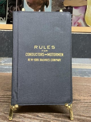 Item #72726 Rules for Conductors and Motormen