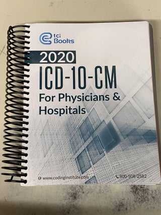 Item #72841 ICD-10 Code Changes - ICD 10 Code Book - 2020 ICD-10-CM for Physicians & Hospitals