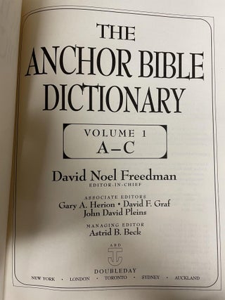 The Anchor Bible Dictionary (6-volume set)