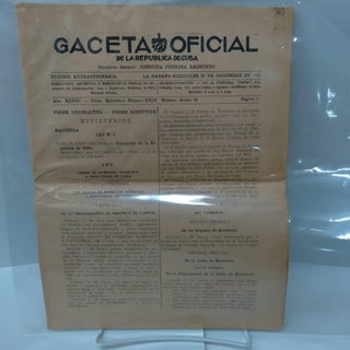 Item #74948 Gaceta Oficial de la Republica de Cuba
