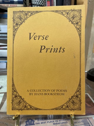 Item #75028 Verse Prints : A Collection of Poems By Hans Bookstrom 1910-1969. Hans Bookstrom