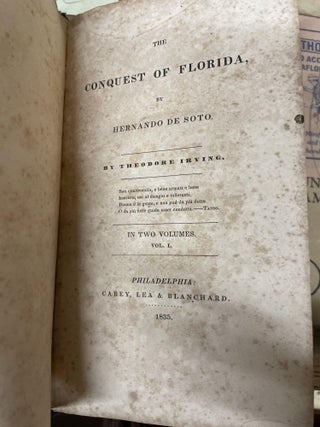 Item #75721 The Conquest of Florida by Hernando De Soto (Volume One Only). Theodore Irving