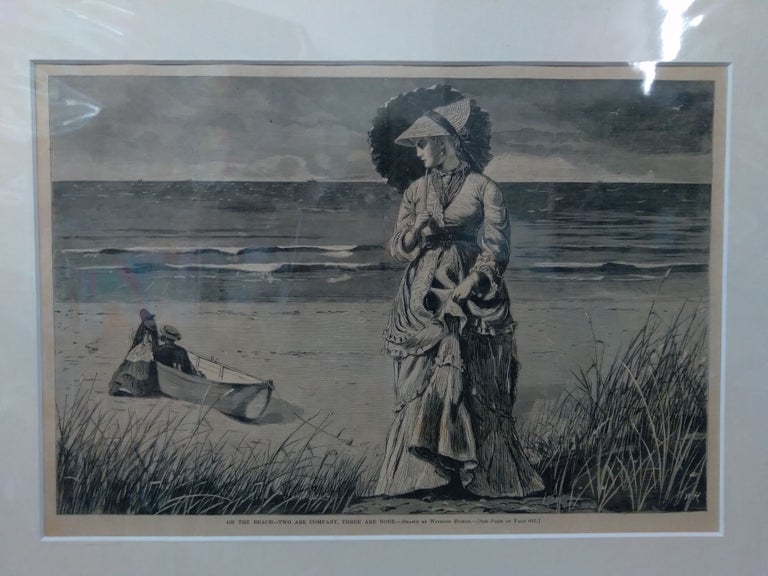 Item #76426 On the Beach - Two are Company, Three are None. Winslow Homer.