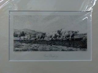 Item #76427 Oxen Ploughing. Rosa Boneheur, Painter