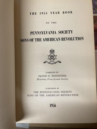 The 1955 Year Book of the Pennsylvania Society Sons of the American Revolution