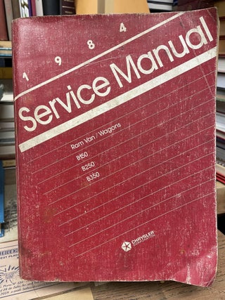 Item #77629 1984 Service Manual Rear Wheel Drive Vans-Wagons