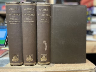 Item #80231 Works of Thomas Hill Green (Three Volume Set). Thomas Hill Green, R. L. Nettleship,...