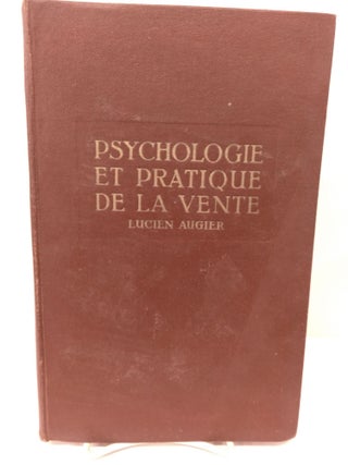 Item #80253 Psychologie et Pratique de la Vente. Lucien Augier