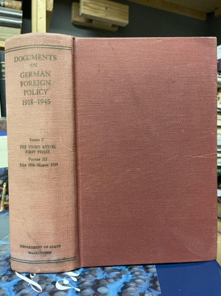 Item #80406 Documents on German Foreign Policy, 1918-1945. Government Printing Office