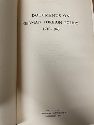 Documents on German Foreign Policy, 1918-1945 Series C- The Third Reich: First Phase (2-Volume Set)