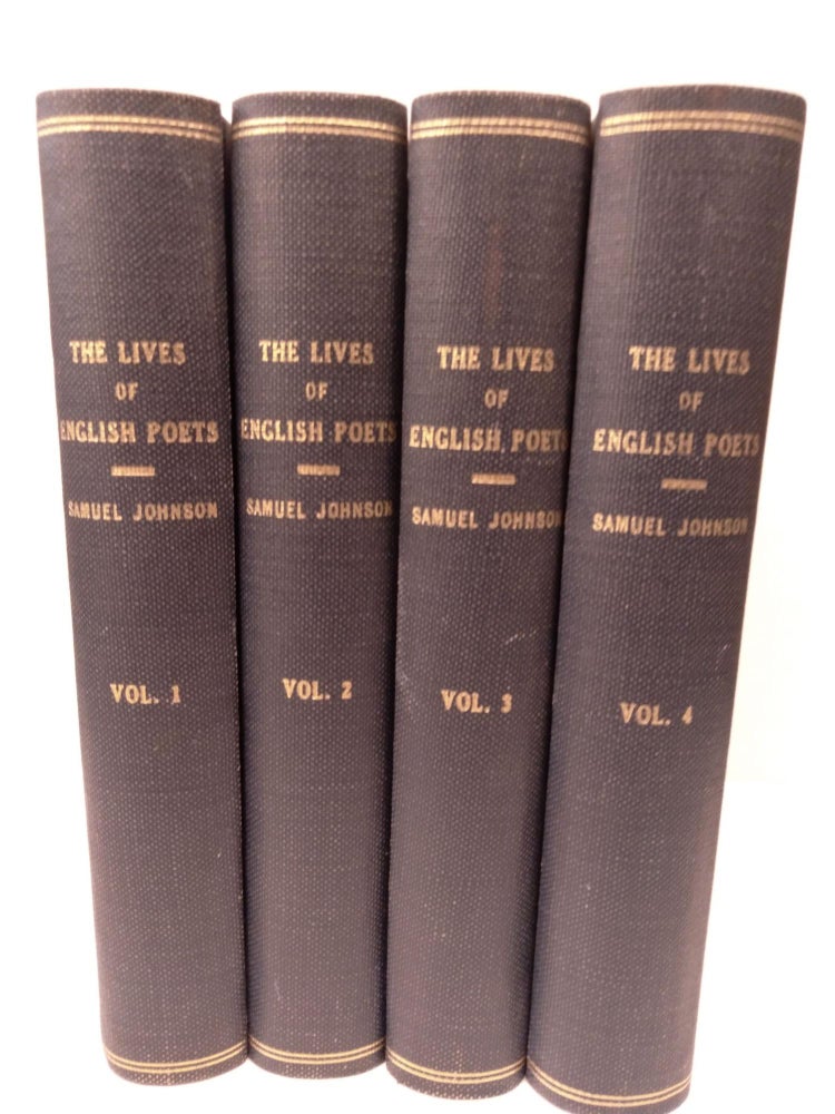 Item #81483 The Lifes of English Poets. Samuel Johnson.