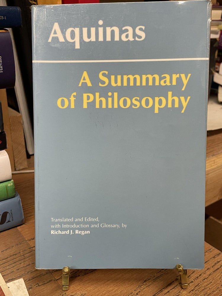 Item #81591 A Summary of Philosophy. Thomas Aquinas.