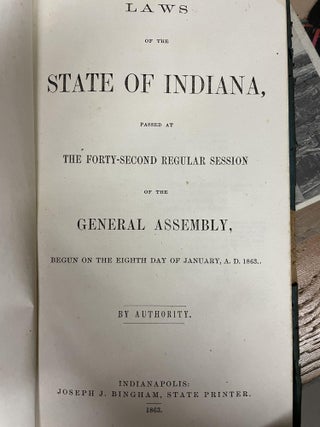 Laws of the State of Indiana; The 42nd Regular Session