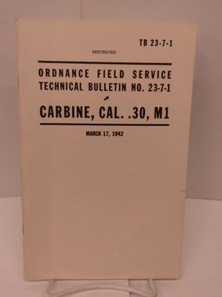 Item #86805 Ordnance Field Service Technical Bulletin No. 23-7-1