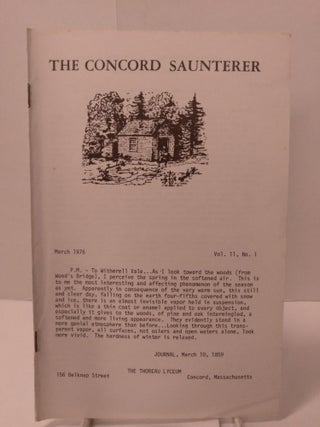 Item #87888 The Concord Saunterer: Vol. 11, No. 1