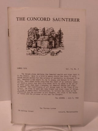 Item #87892 The Concord Saunterer: Vol. 13, No. 2