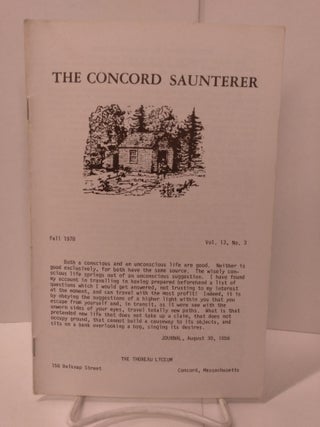 Item #87894 The Concord Saunterer: Vol. 14, No. 1