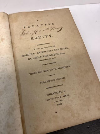 A Treatise of Equity, In 2 Volumes