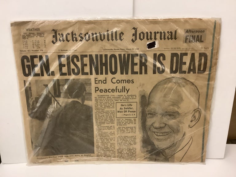 Item #89091 Jacksonville Journal: President Eisenhower Is Dead, March 28 1969