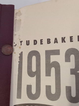 1953 Studebaker Passenger Car Shop Manual w/Supplement