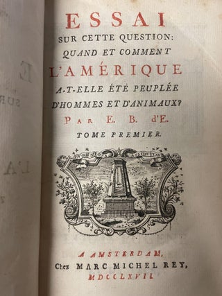 Essai sur la Population de L'Amerique