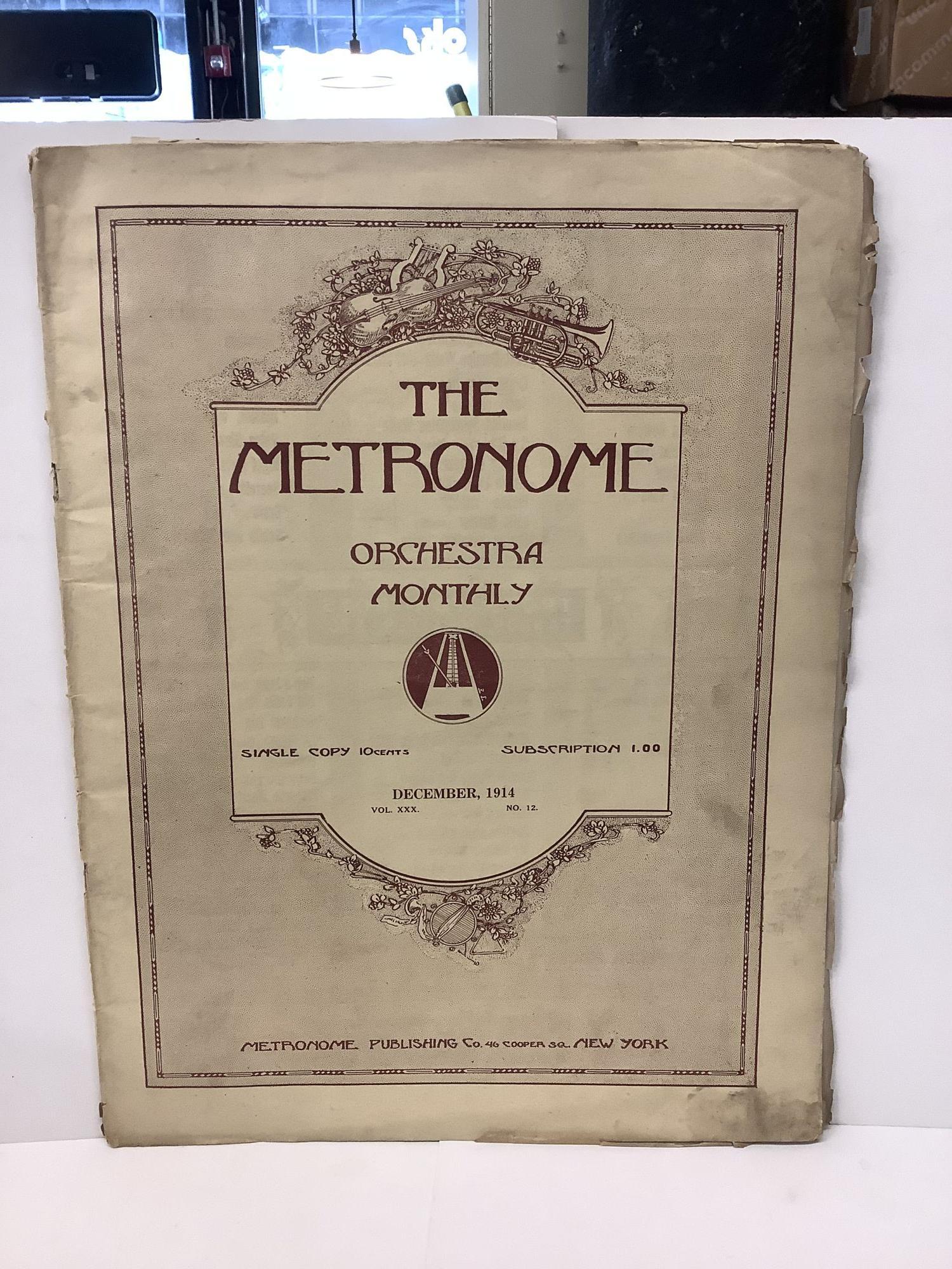 The Metronome, Orchestra Monthly magazine, December 1914, Vol. XXX, No. 12