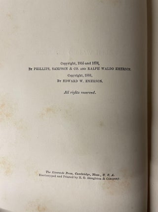 The Works of Ralph Waldo Emerson in Fourteen Volumes (Complete in 13 Volumes)