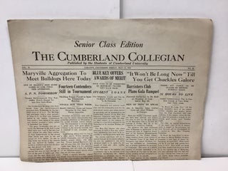 Item #90130 The Cumberland Collegian, Senior Class Edition, Cumberland University Student...