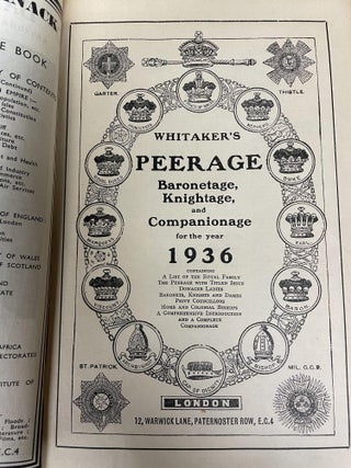 Whitaker's Peerage, Baronetage, Knightage, and Companionage for the Year 1936
