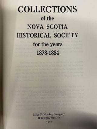 The Nova Scotia Historical Society, 1878-1978 (Complete 2 Vol. Set)
