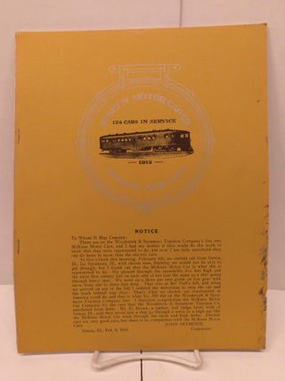 Item #90883 McKeen Motor Car Co.: 124 Cars in Service, 1912