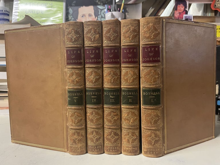 Item #91732 The Life of Samuel Johnson, LL. D. - Including a Journal of a Tour to the Hebrides (Five Volume Set). James Boswell.