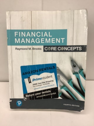 Item #92582 Financial Management, Core Concepts. Raymond M. Brooks