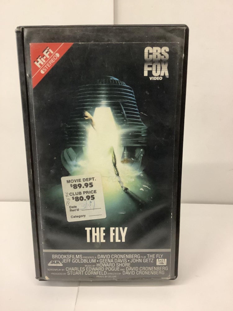 Item #92703 The Fly VHS. David Cronenberg.