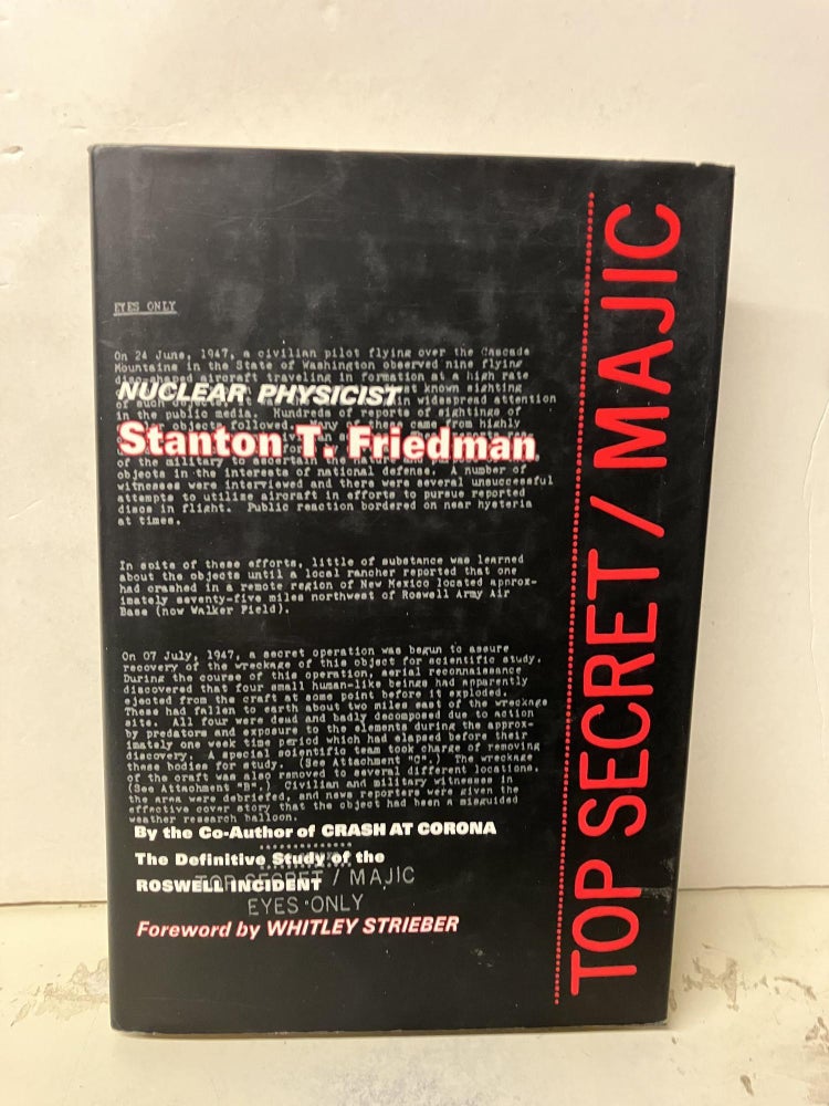 Item #93050 Top Secret / Majic. Stanton T. Friedman.