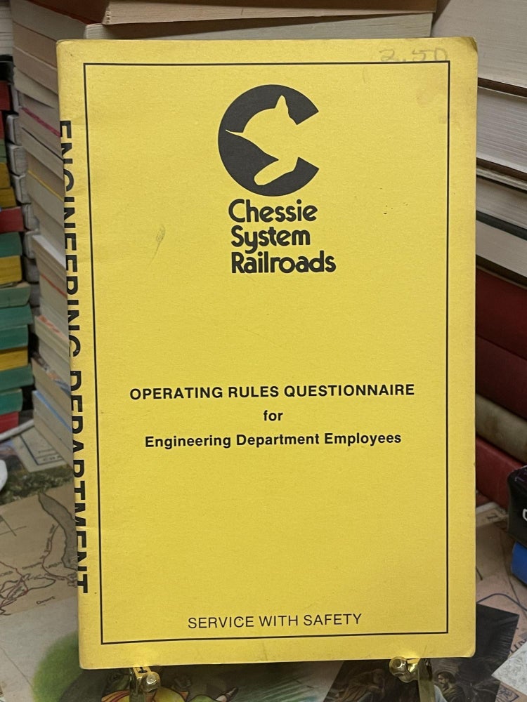 Item #93456 Chessie System Railroads: Operating Rules Questionnaire for Engineering Department Employees