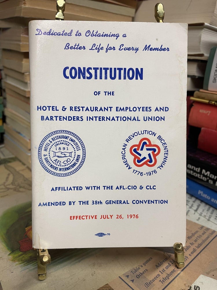 Item #93464 Constitution of the Hotel & Restaurant Employees and Bartenders International Union