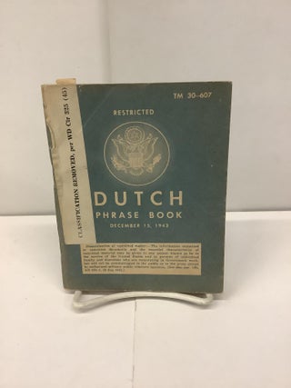 Item #93691 Dutch Phrase Book, TM 30-607, December 15 1943