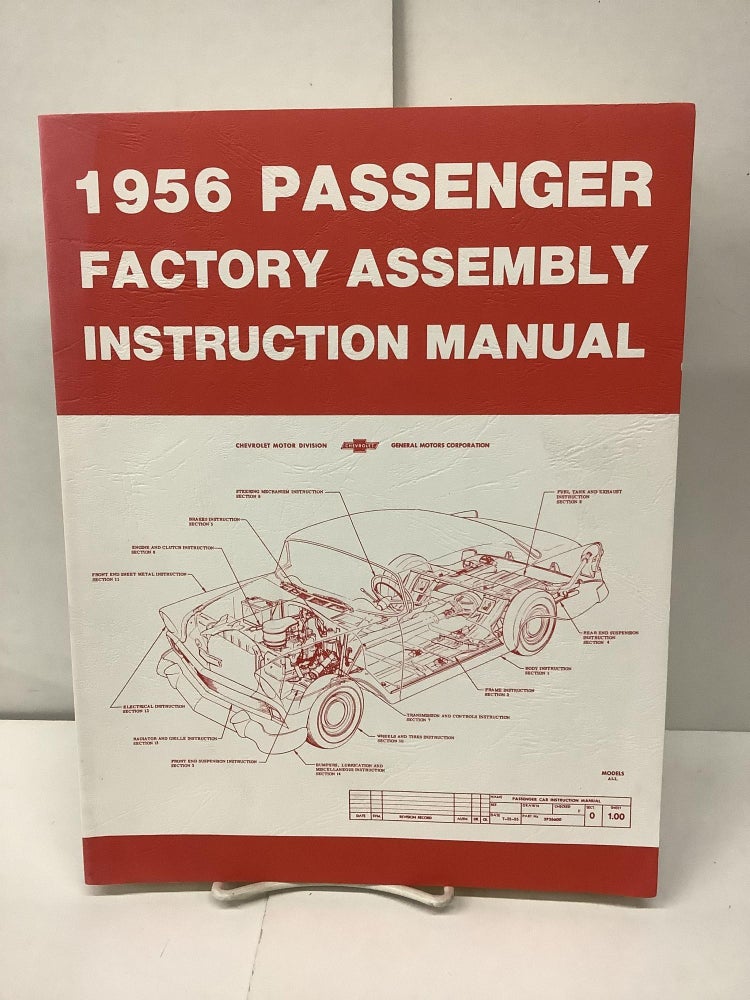 Item #93733 1956 Passenger Factory Assembly Instruction Manual, Chevrolet / General Motors