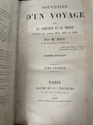 Souvenirs D'un Voyage dans la Tartarie et le Thibet (Volume One)