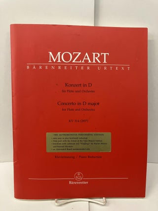 Item #96520 Mozart Barenreiter Urtext: Flute Concerto In D Major, K. 314